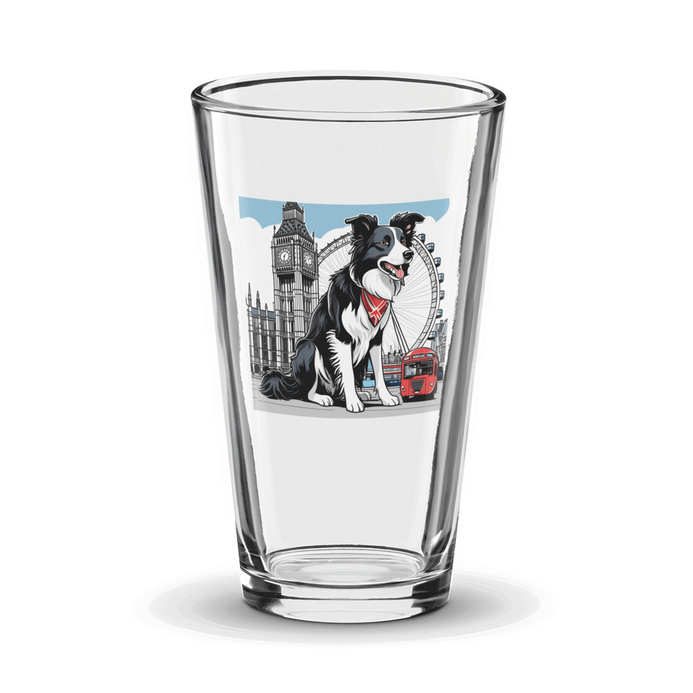 PugMug Custom Border Collie Glass Tumbler