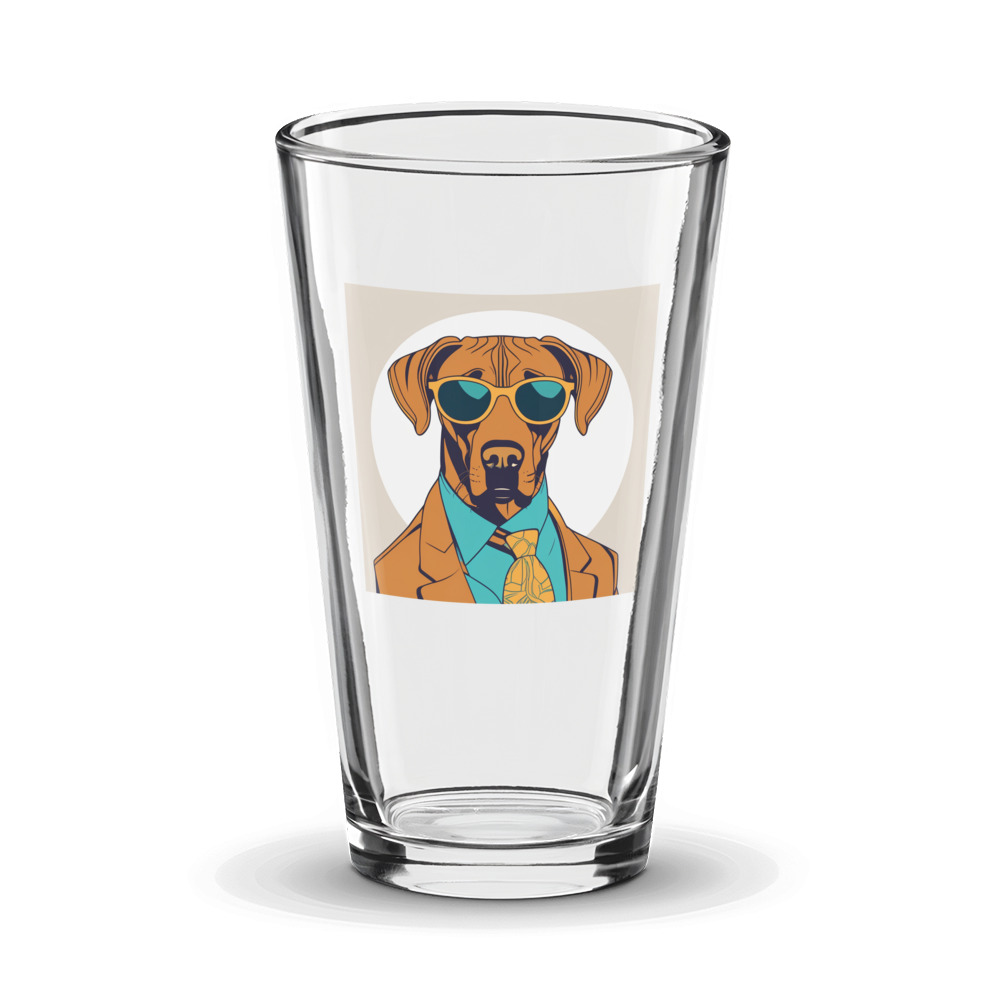 PugMug Custom Rhodesian Ridgeback Glass Tumbler