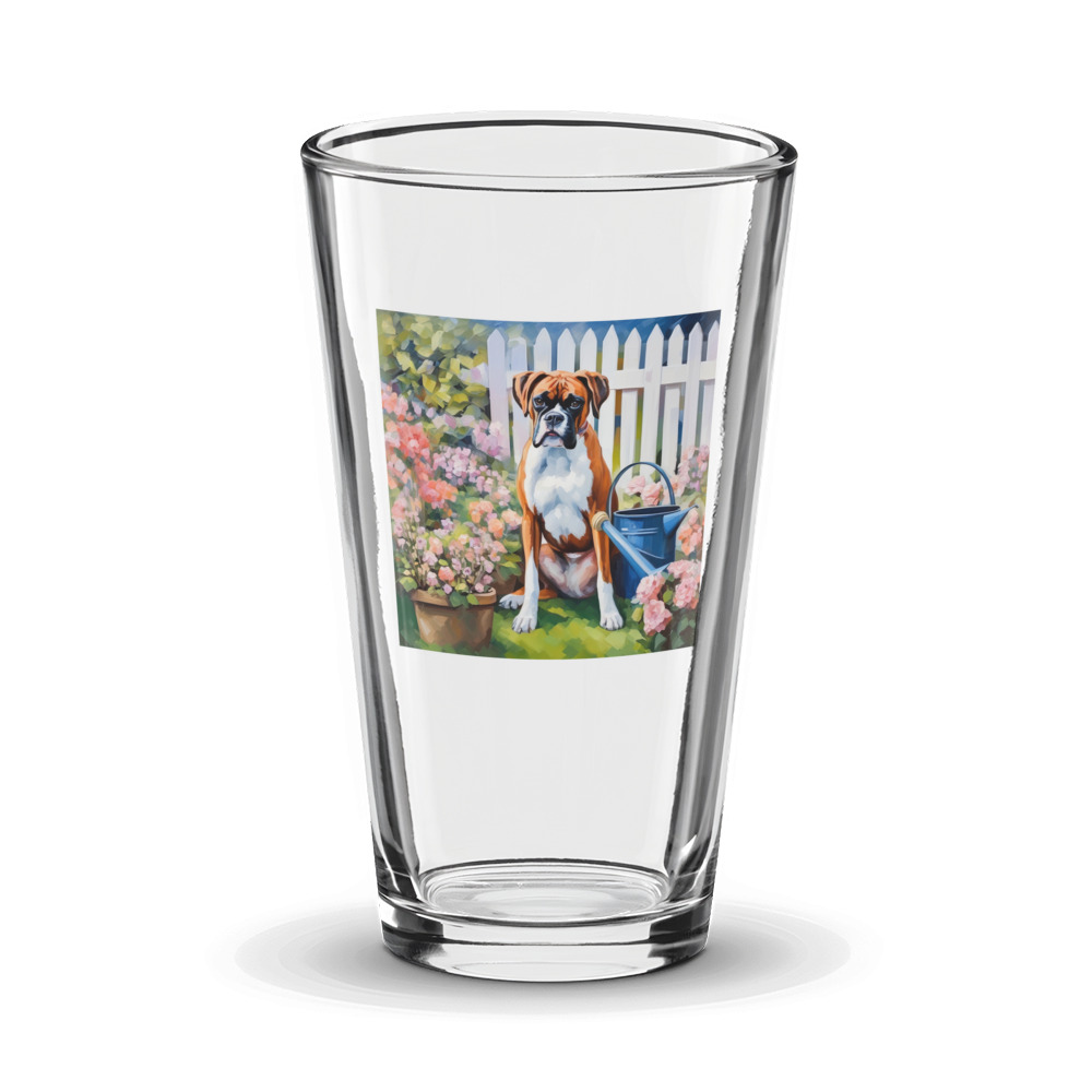 PugMug Custom Boxer Dog Glass Tumbler