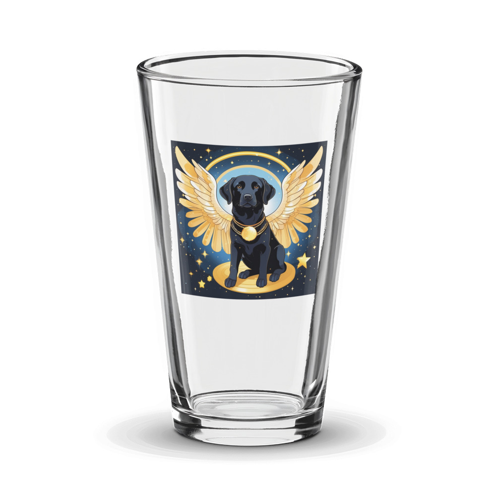 PugMug Custom Black Labrador Retriever Glass Tumbler