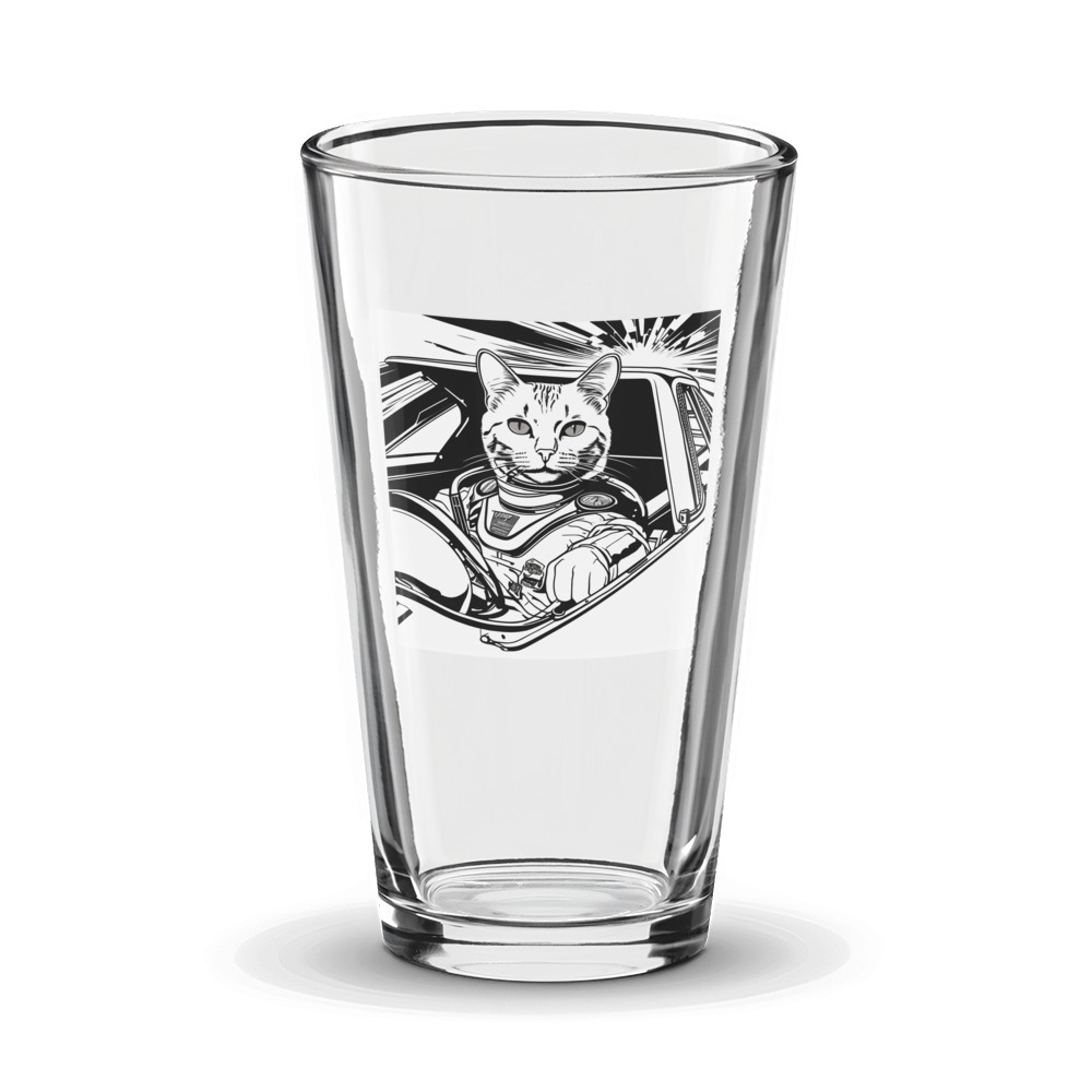 PugMug Custom White Companion Cat Glass Tumbler