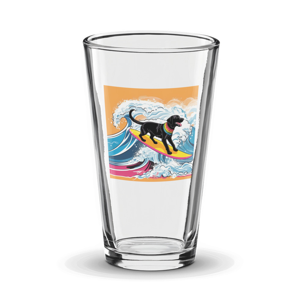 PugMug Custom Black Labrador Retriever Glass Tumbler