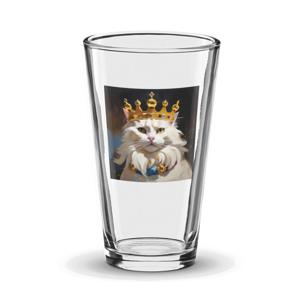 PugMug Custom White Companion Cat Glass Tumbler