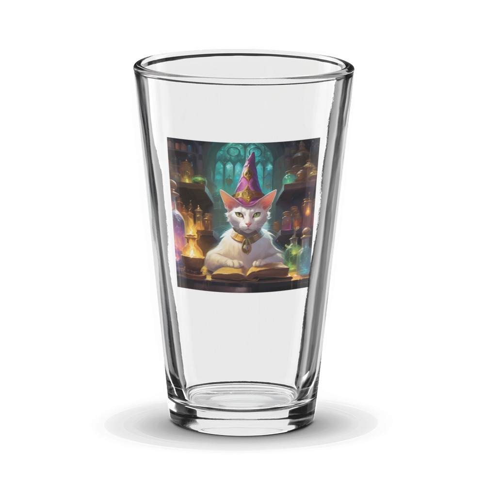 PugMug Custom White Abyssinian Cat Glass Tumbler