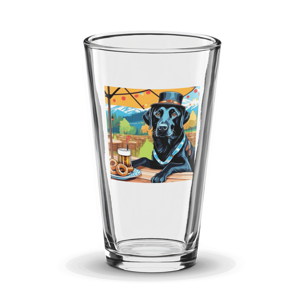 PugMug Custom Black Labrador Retriever Glass Tumbler