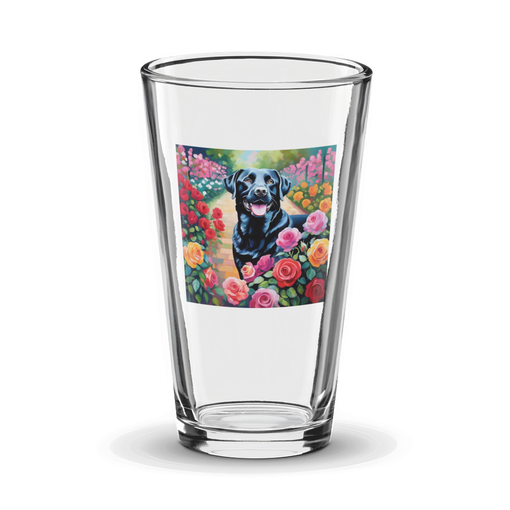 PugMug Custom Black Labrador Retriever Glass Tumbler