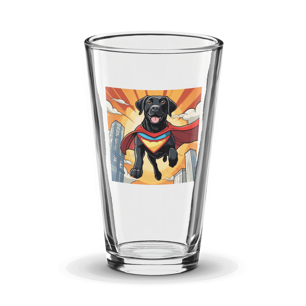 PugMug Custom Black Labrador Retriever Glass Tumbler