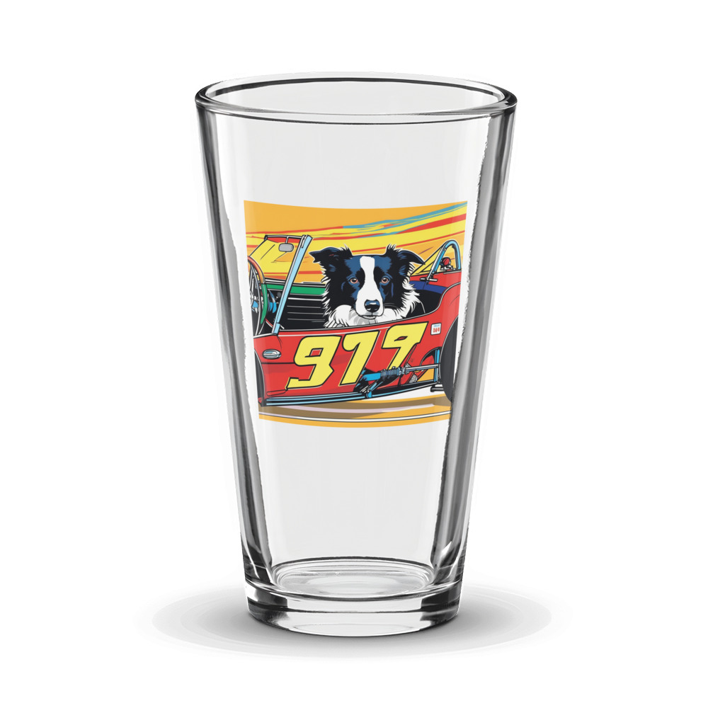 PugMug Custom Border Collie Glass Tumbler