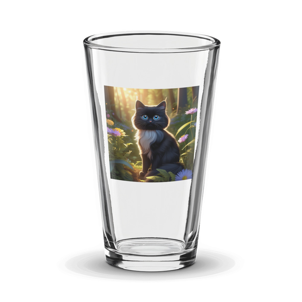 PugMug Custom Black Ragdoll Cat Glass Tumbler