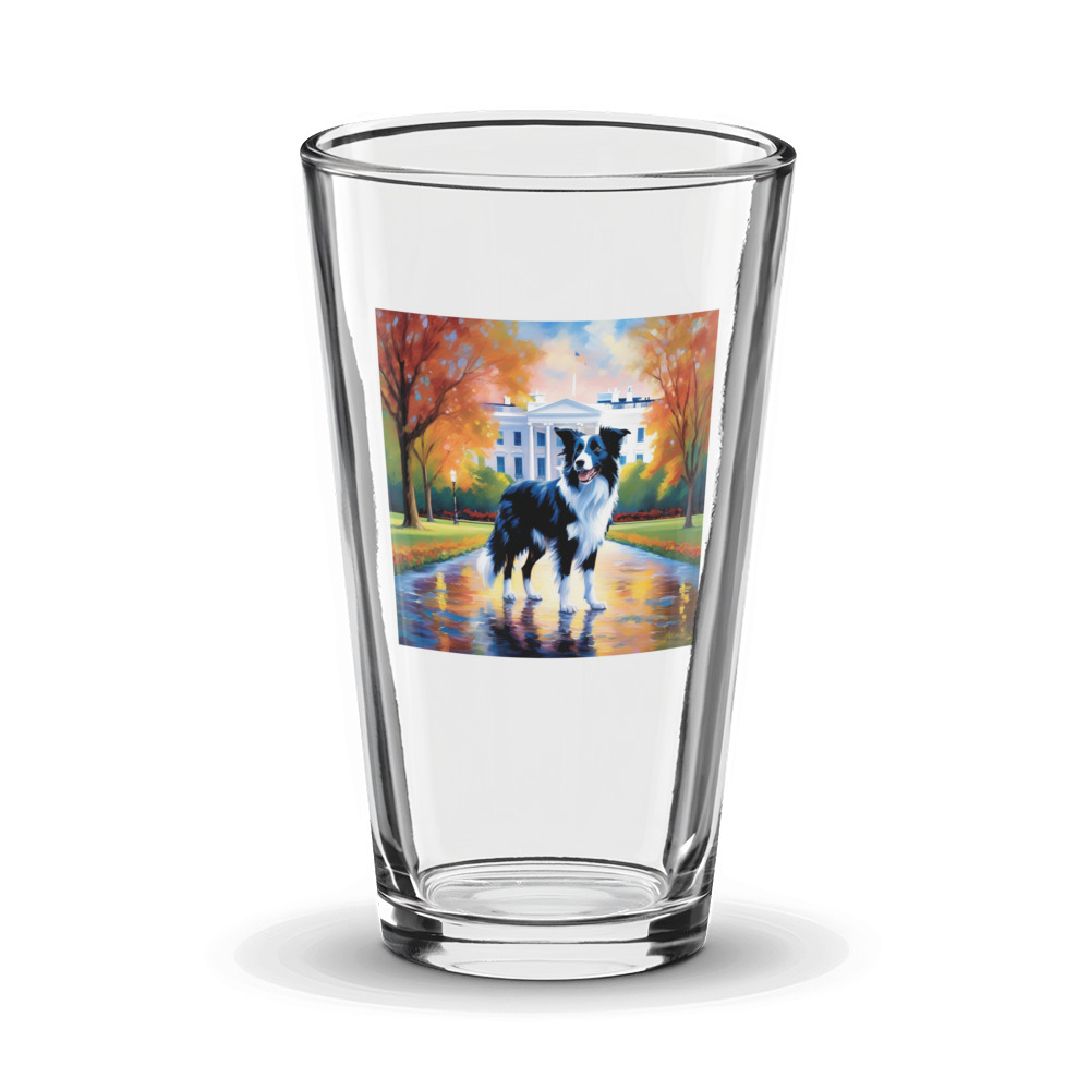 PugMug Custom Border Collie Glass Tumbler
