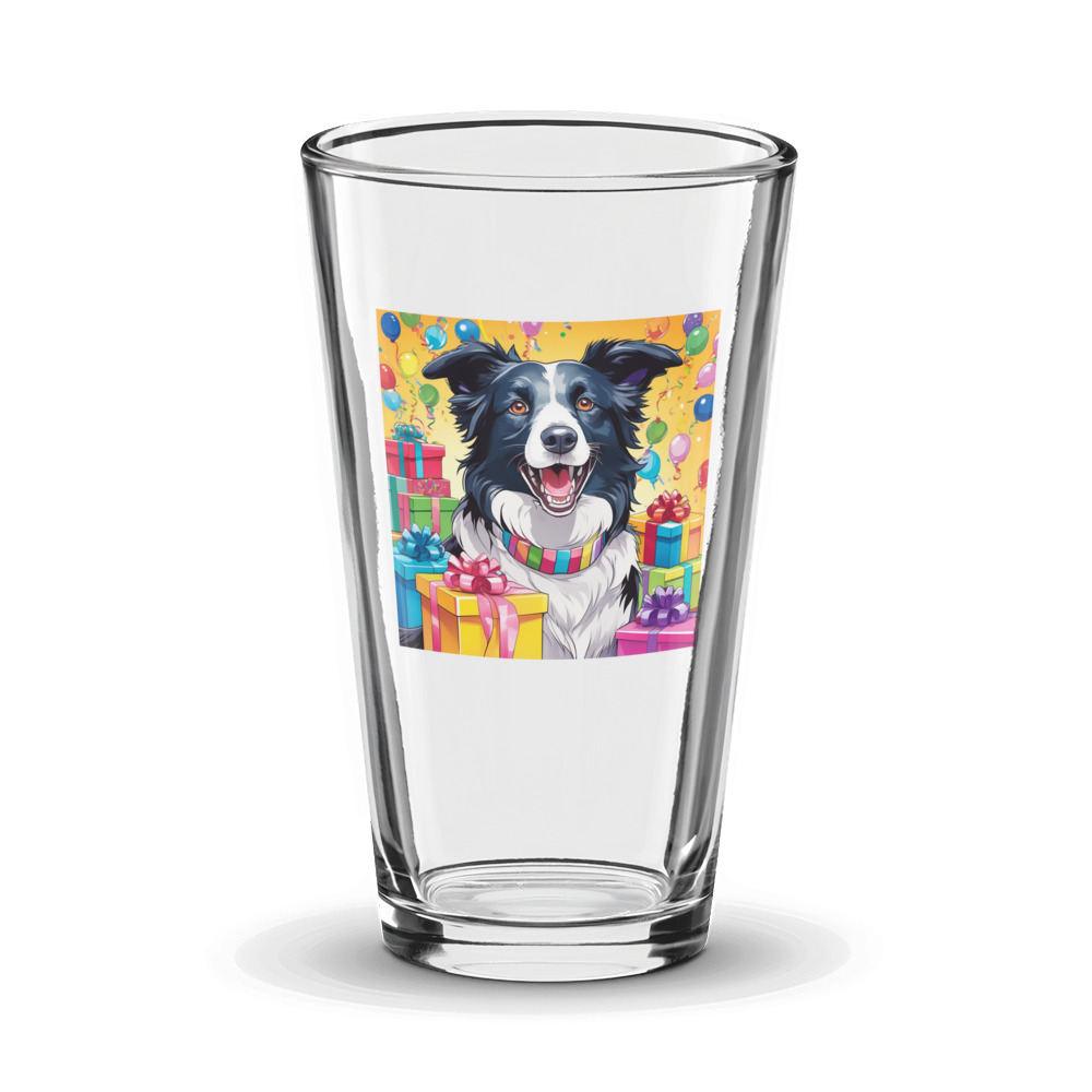 PugMug Custom Border Collie Glass Tumbler
