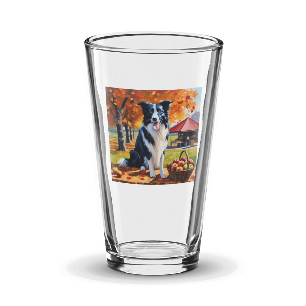 PugMug Custom Border Collie Glass Tumbler