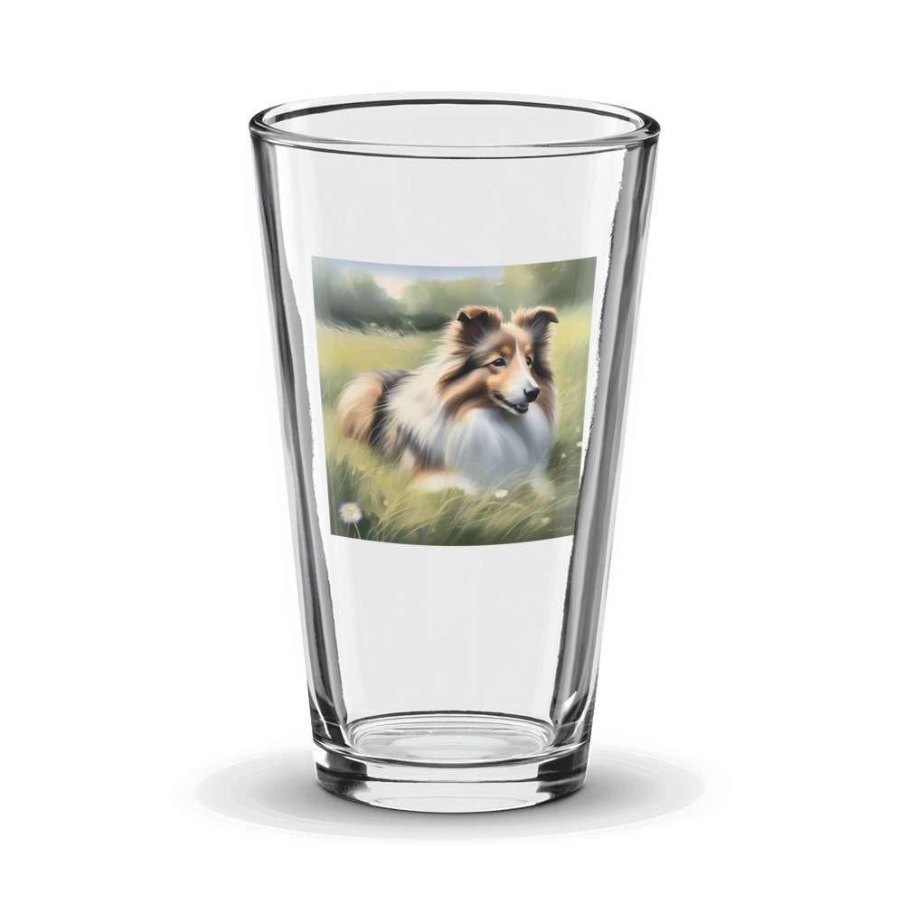 PugMug Custom Shetland Sheepdog Glass Tumbler