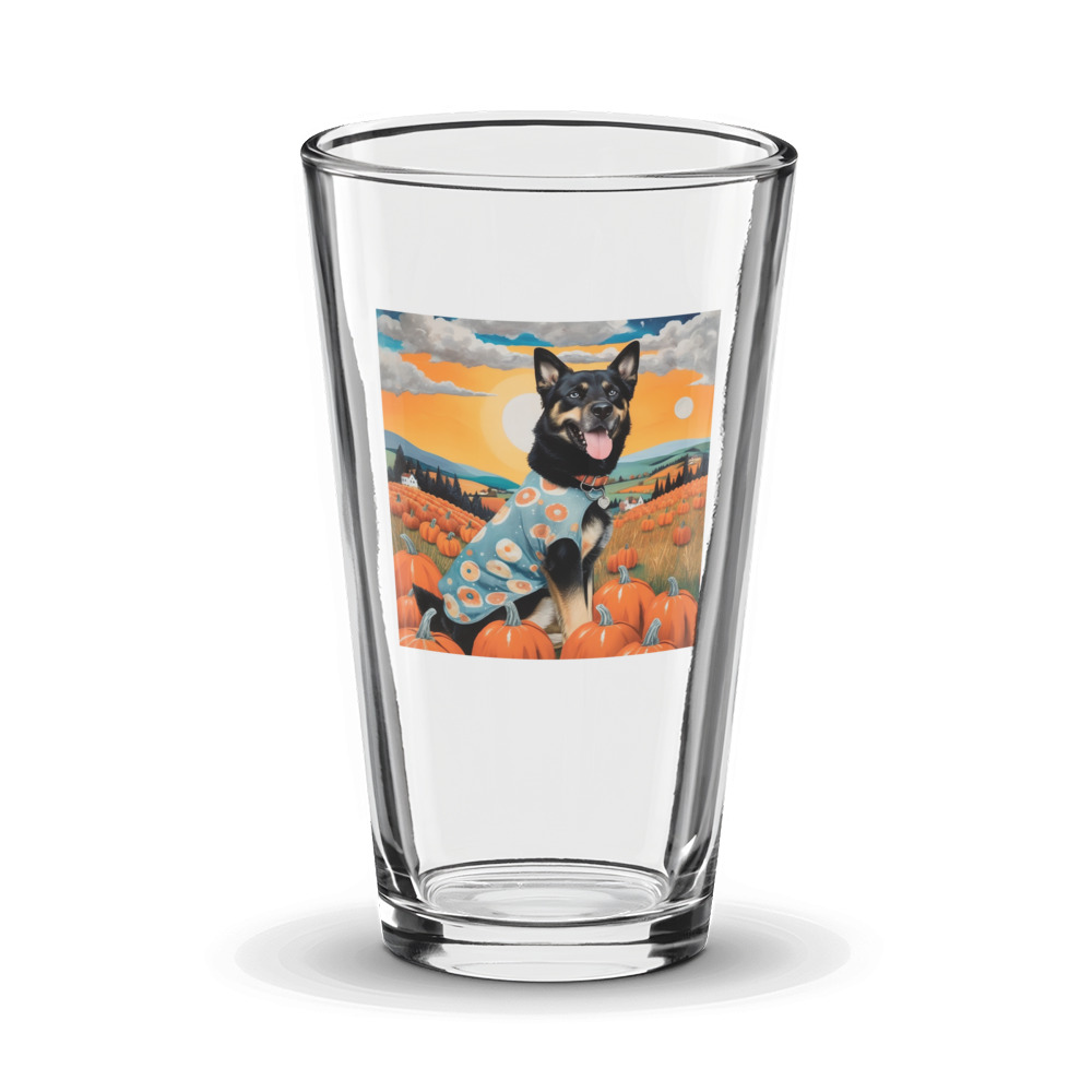 PugMug Custom Blue Glass Tumbler
