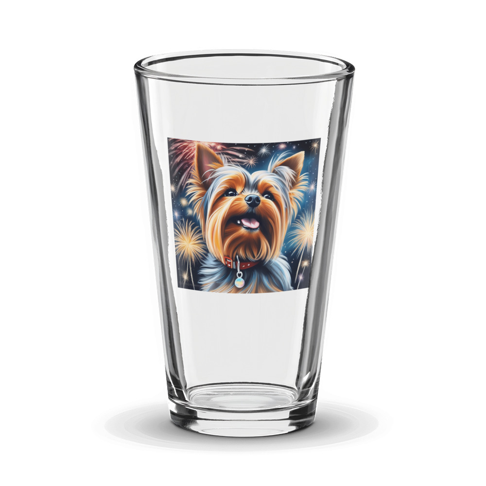 PugMug Custom Yorkshire Terrier Glass Tumbler