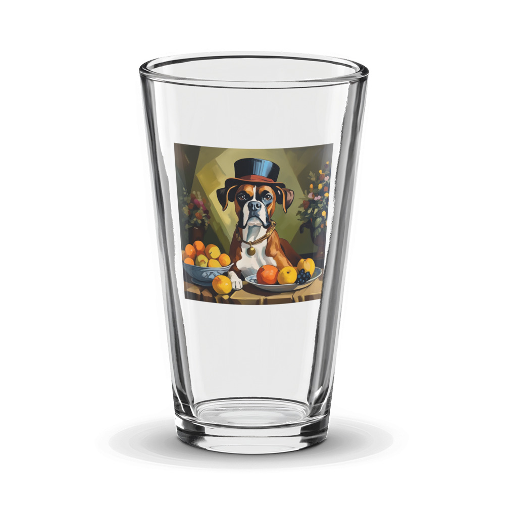 PugMug Custom Boxer Dog Glass Tumbler