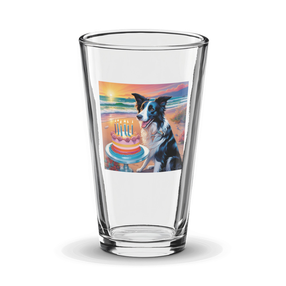 PugMug Custom Border Collie Glass Tumbler