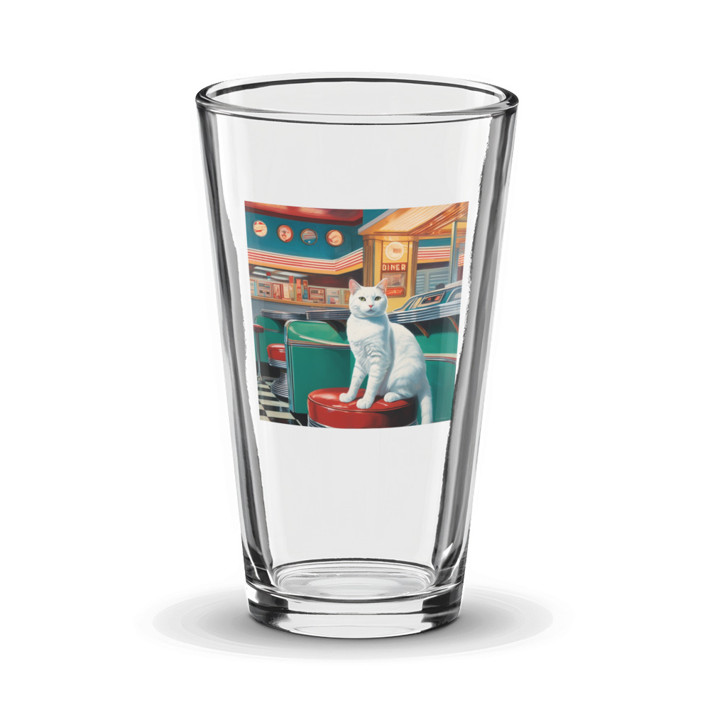 PugMug Custom White Companion Cat Glass Tumbler