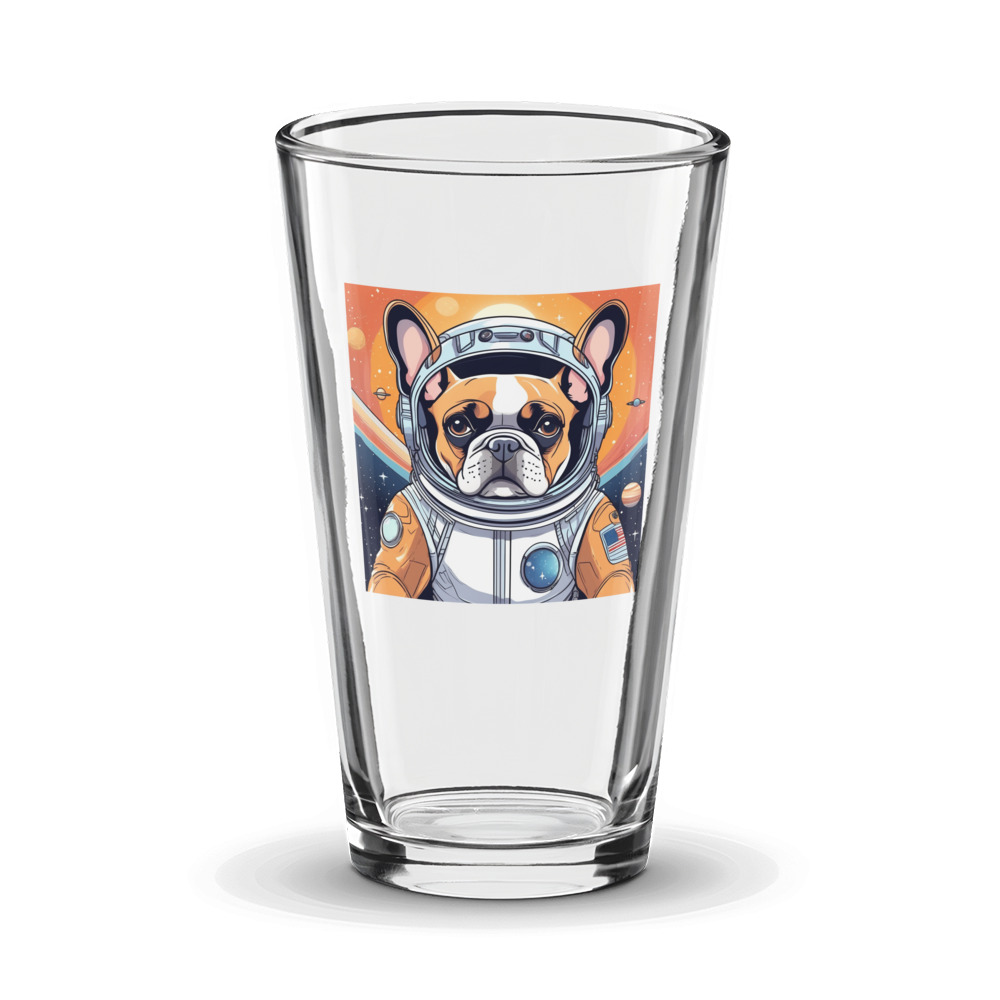 PugMug Custom Tan French Bulldog Glass Tumbler