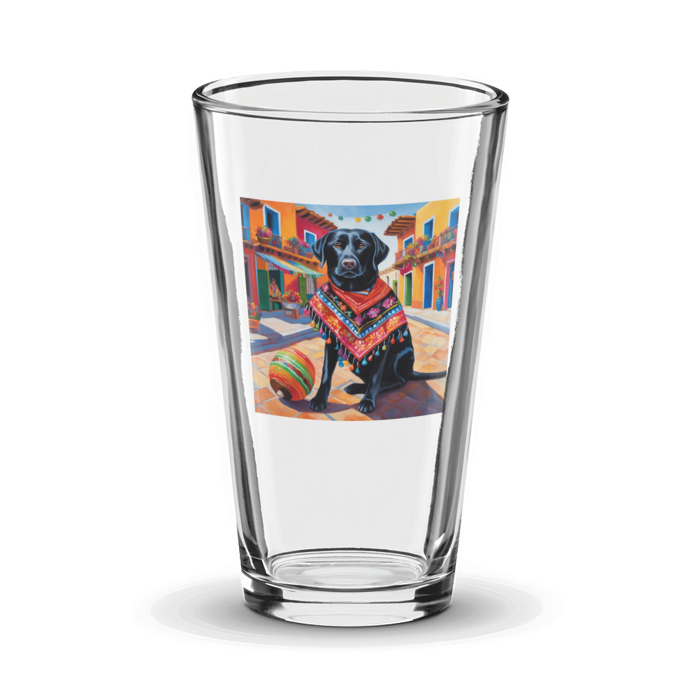 PugMug Custom Black Labrador Retriever Glass Tumbler