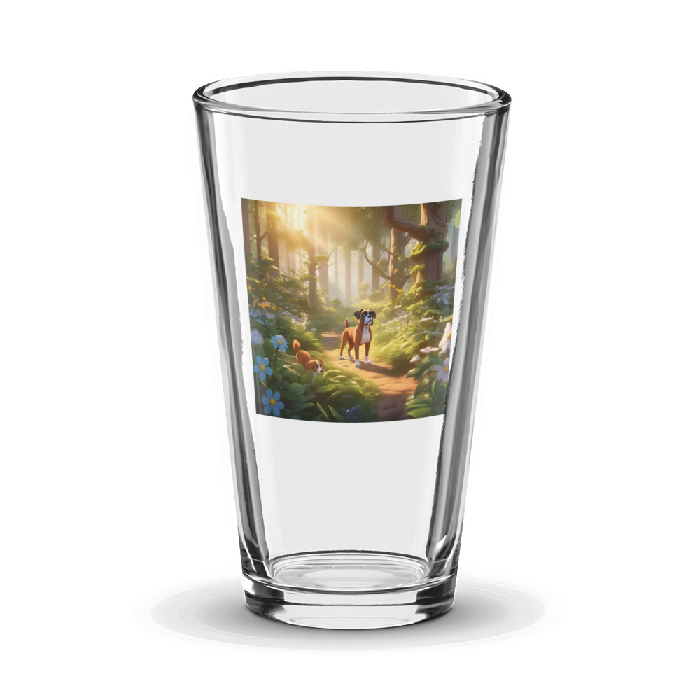 PugMug Custom Boxer Dog Glass Tumbler