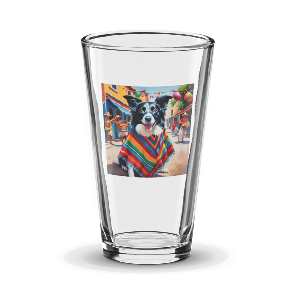 PugMug Custom Border Collie Glass Tumbler