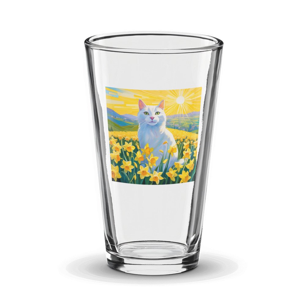 PugMug Custom White Companion Cat Glass Tumbler