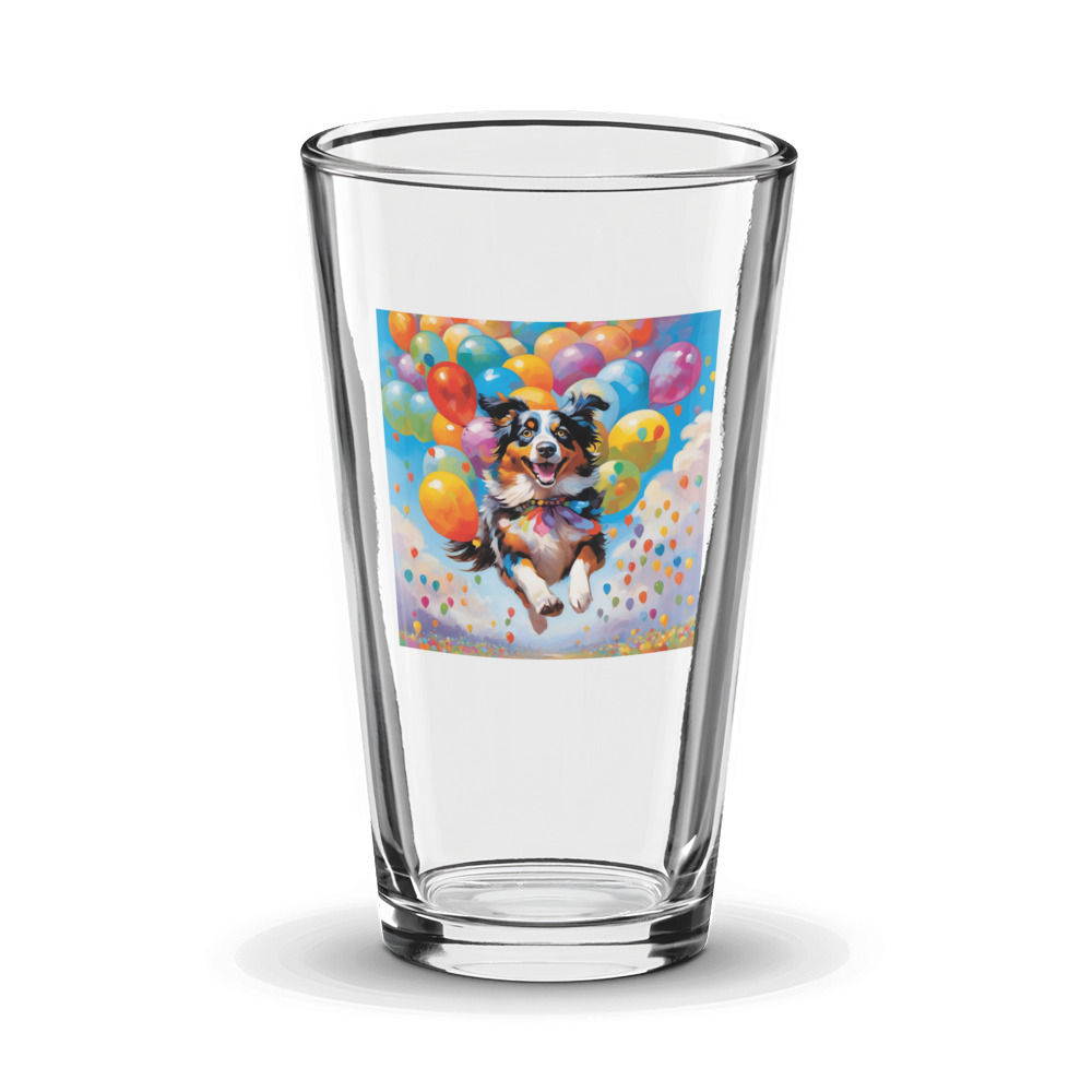 PugMug Custom Australian Shepherd Dog Glass Tumbler