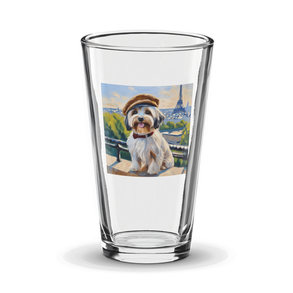 PugMug Custom Tan Havanese Dog Glass Tumbler
