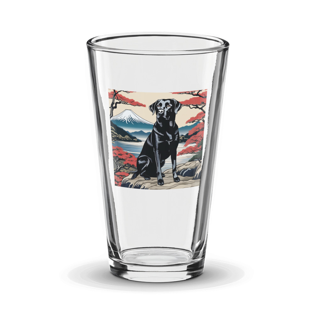 PugMug Custom Black Labrador Retriever Glass Tumbler