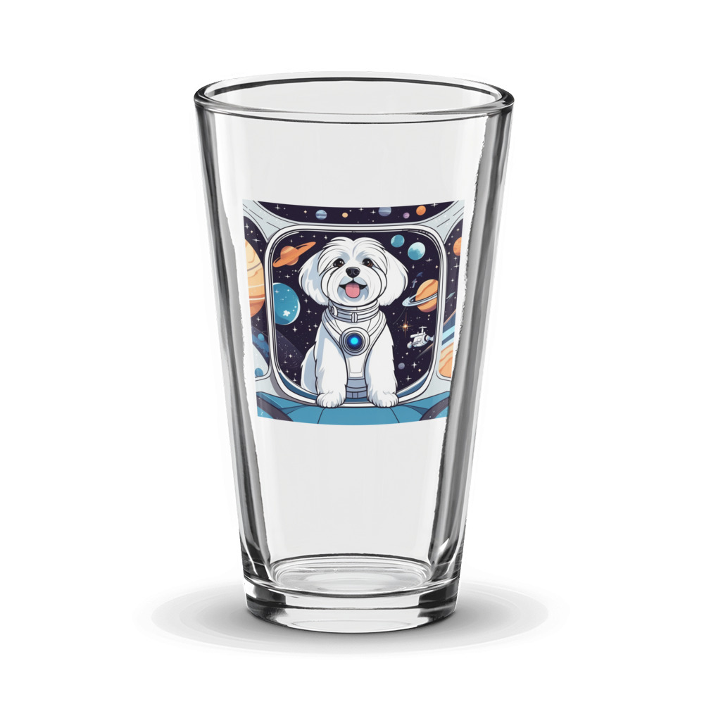 PugMug Custom White Havanese Dog Glass Tumbler