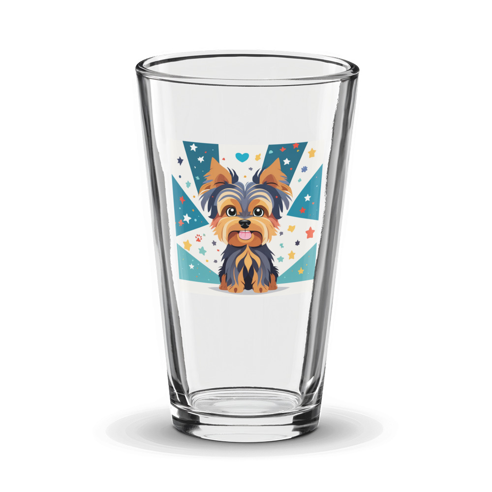 PugMug Custom Yorkshire Terrier Glass Tumbler