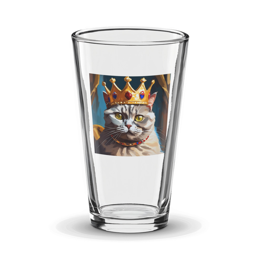 PugMug Custom Tabby British Shorthair Cat Glass Tumbler