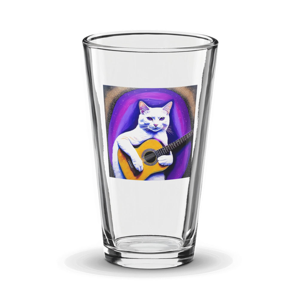 PugMug Custom White Companion Cat Glass Tumbler