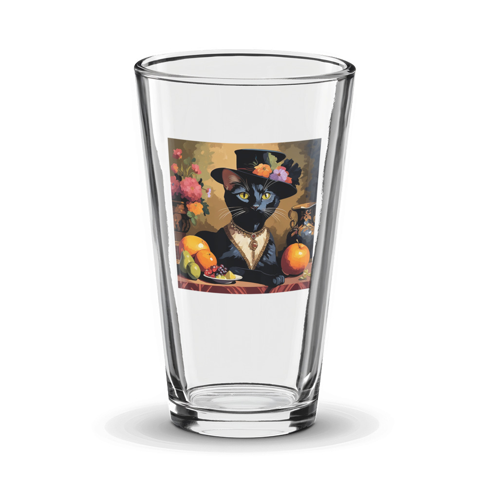 PugMug Custom Black Abyssinian Cat Glass Tumbler