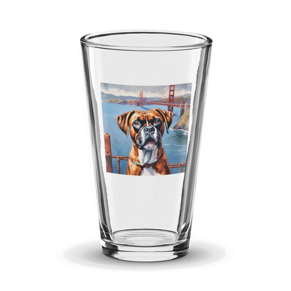 PugMug Custom Boxer Dog Glass Tumbler