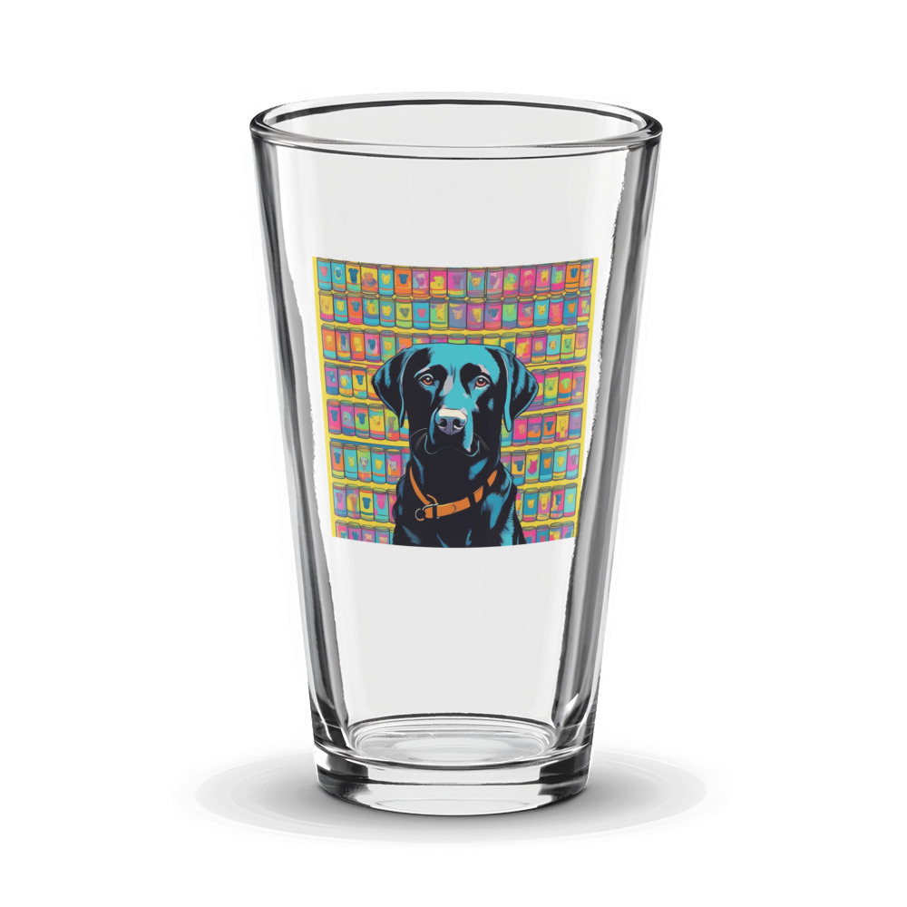 PugMug Custom Black Labrador Retriever Glass Tumbler