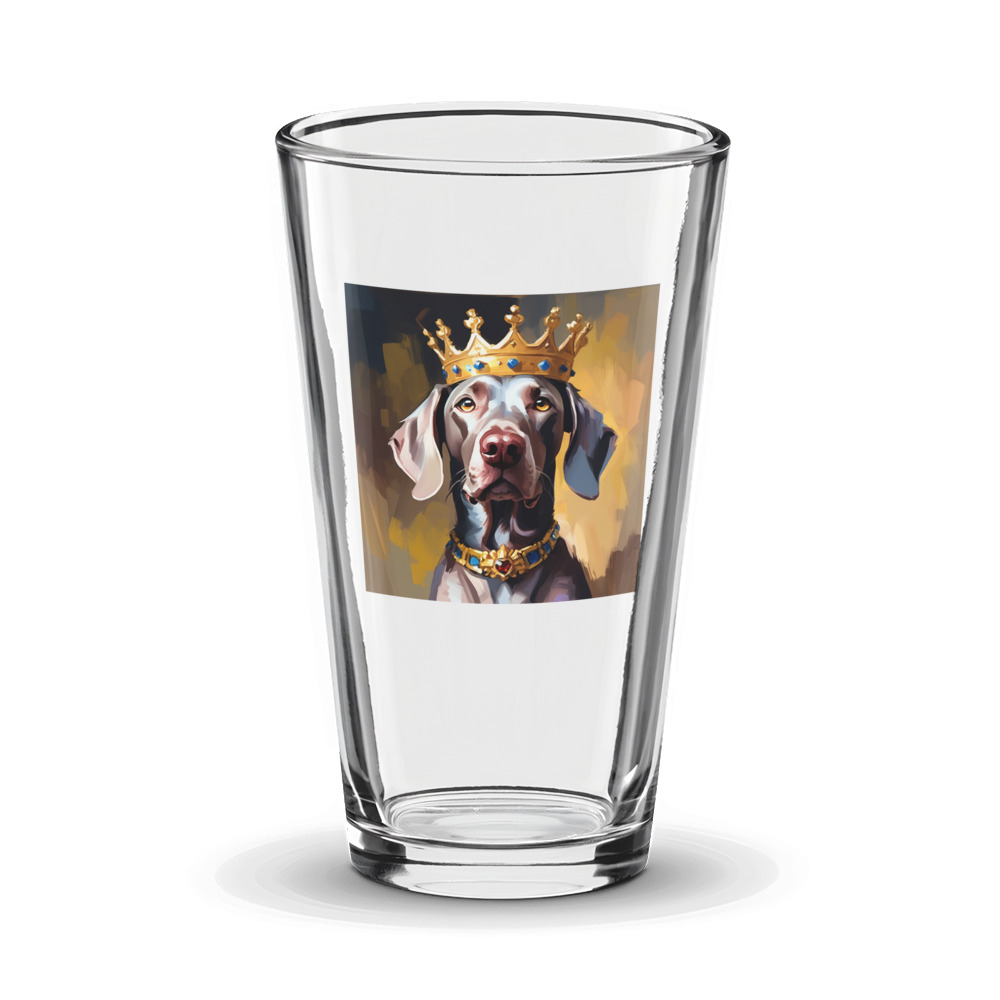 PugMug Custom Weimaraner Glass Tumbler
