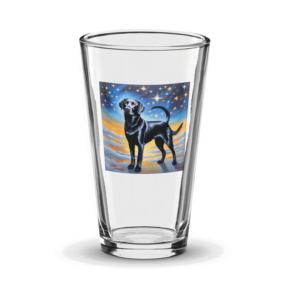 PugMug Custom Black Labrador Retriever Glass Tumbler