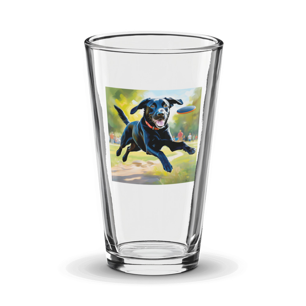 PugMug Custom Black Labrador Retriever Glass Tumbler
