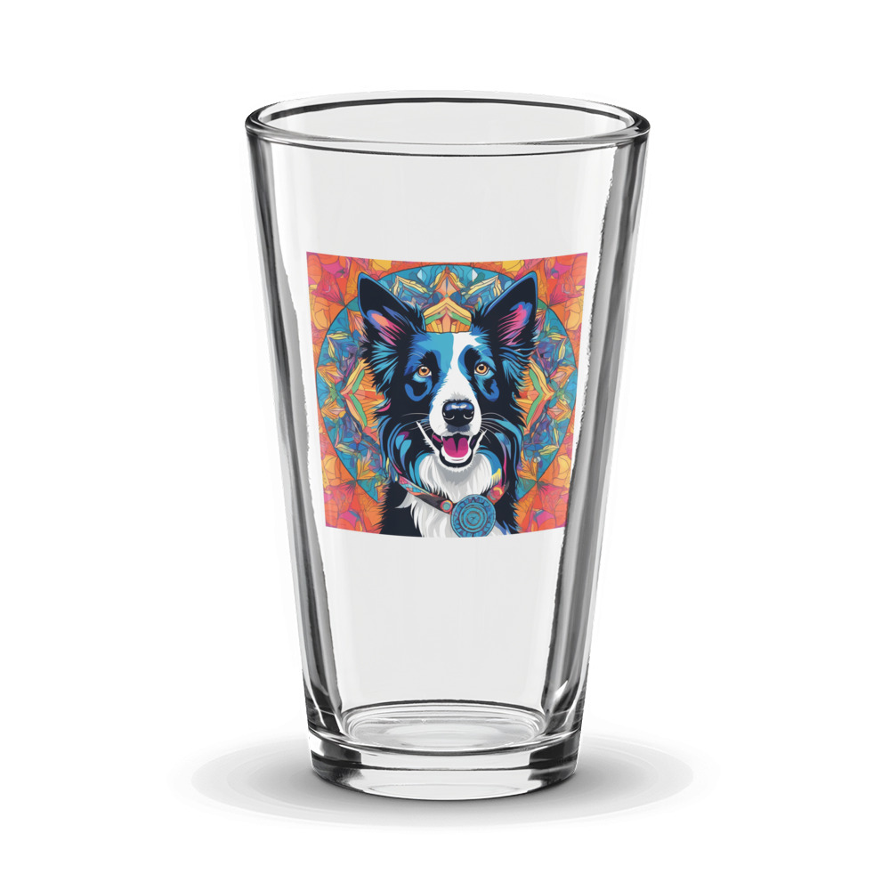 PugMug Custom Border Collie Glass Tumbler