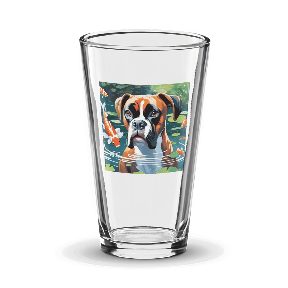 PugMug Custom Boxer Dog Glass Tumbler