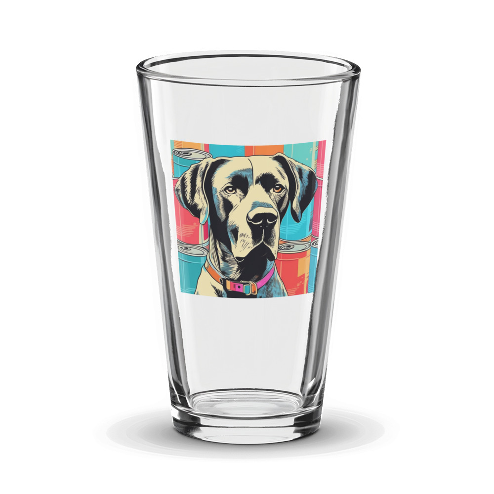 PugMug Custom Pointer Dog Glass Tumbler