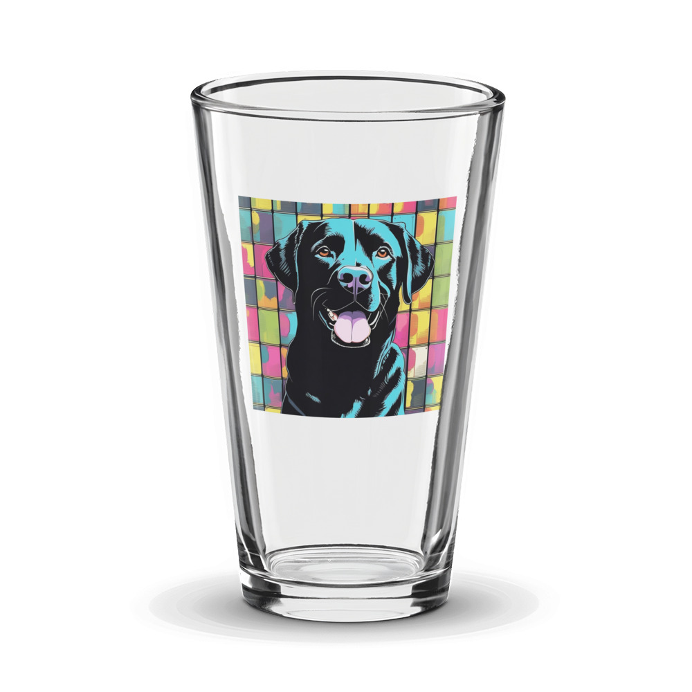 PugMug Custom Black Labrador Retriever Glass Tumbler