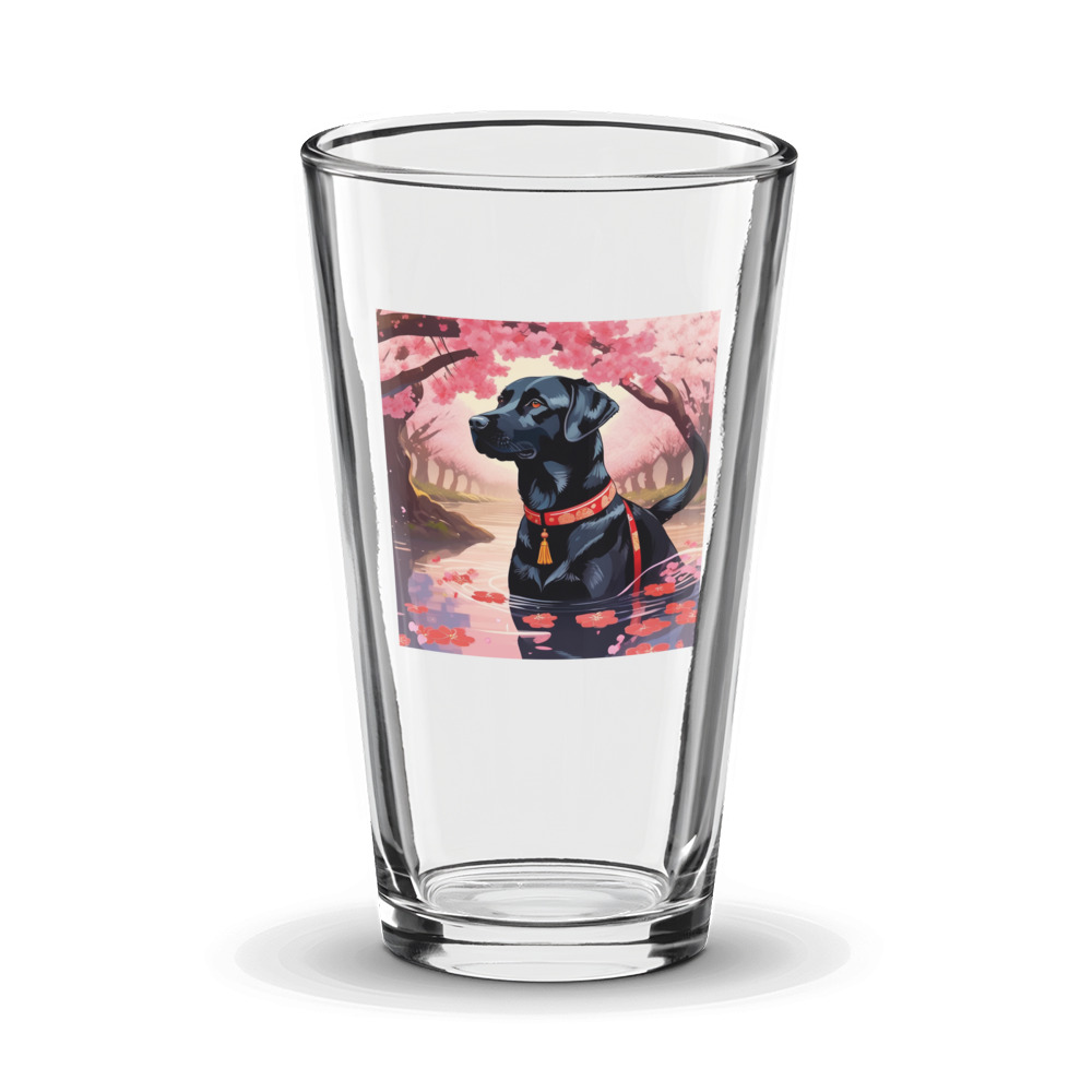 PugMug Custom Black Labrador Retriever Glass Tumbler