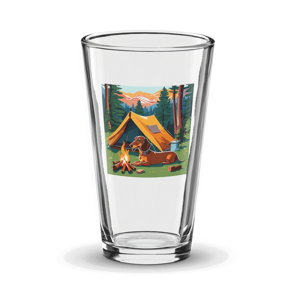 PugMug Custom Tan Dachshund Glass Tumbler