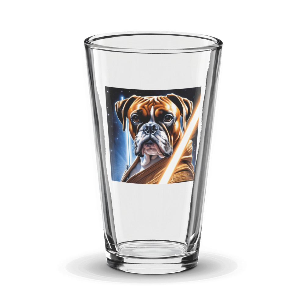 PugMug Custom Boxer Dog Glass Tumbler