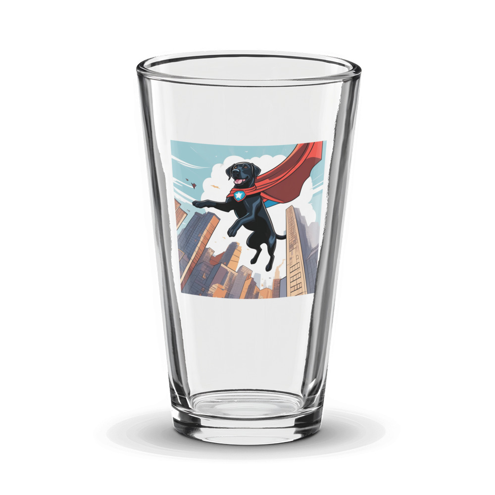 PugMug Custom Black Labrador Retriever Glass Tumbler