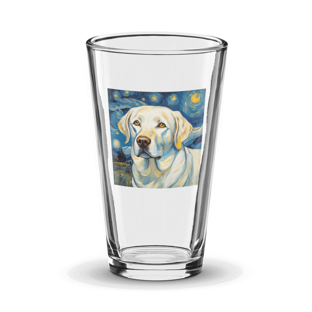 PugMug Custom White Labrador Retriever Glass Tumbler