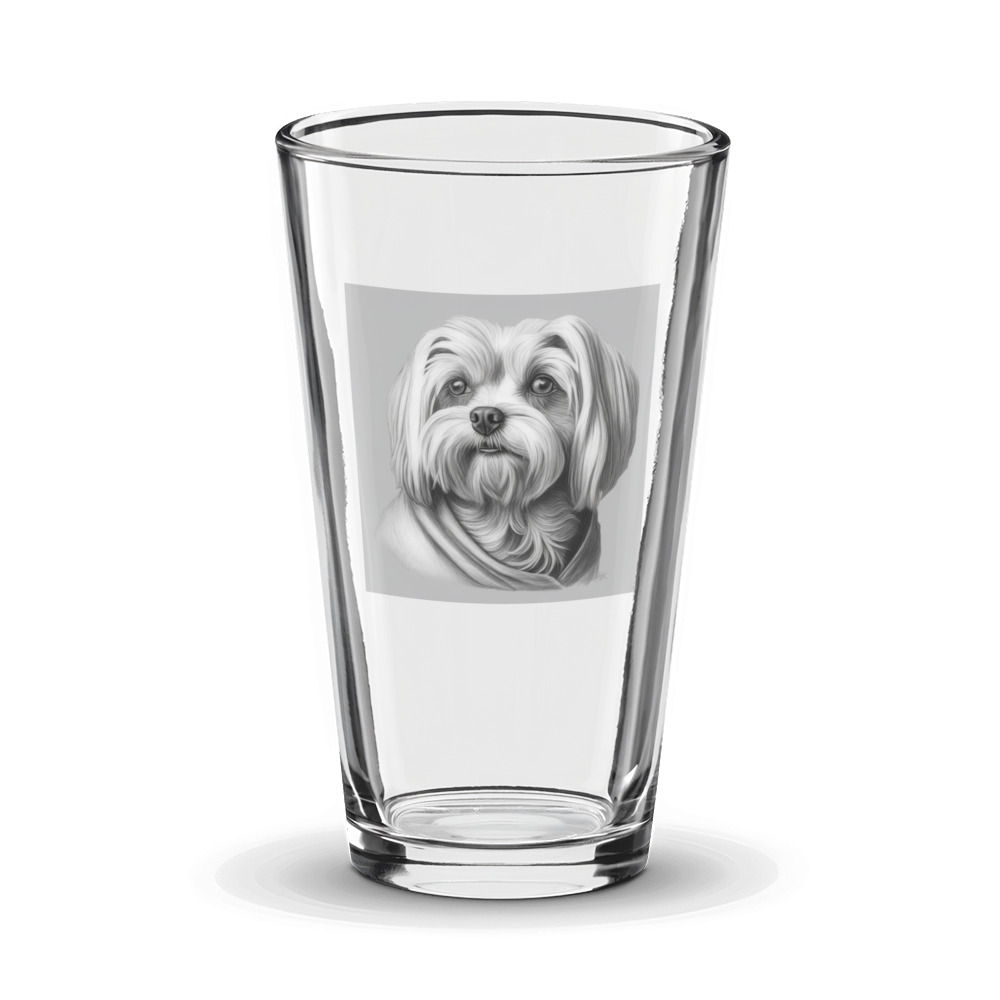 PugMug Custom Maltese Dog Glass Tumbler